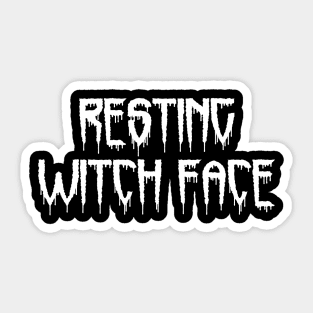 Resting Witch Face Sticker